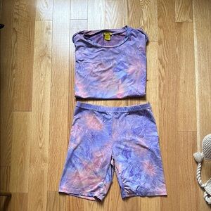 Tie-Dye Purple and Pink Loungewear Set
